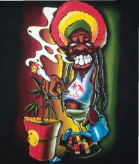 rasta fumant du cannabis